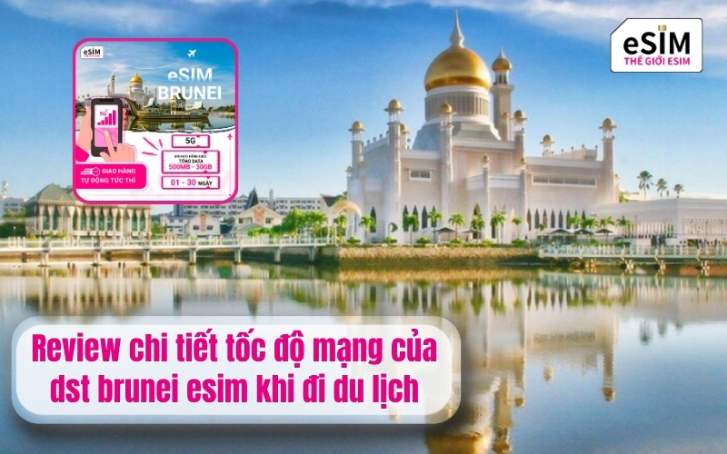 Review chi tiết tốc độ mạng của dst brunei esim khi đi du lịch